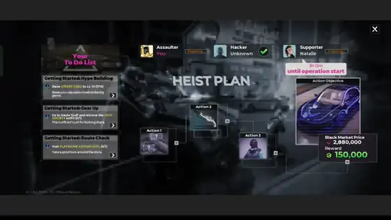Gangstar Mirage City crew heist breach — faction flavor, not a stat HUD