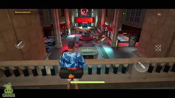 Gangstar Mirage City tutorial bank firefight with a three-slot loadout